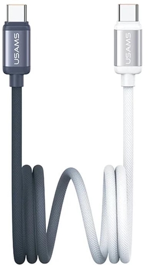 Изображение Kabel USB Usams USB-C - USB-C 1.2 m Czarno-biay (USA1306)