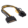 Picture of Kabel zasilajcy Akyga Adapter z kablem Akyga AK-CA-80 PCI-E 6+2pin (m) / SATA (m) 15cm