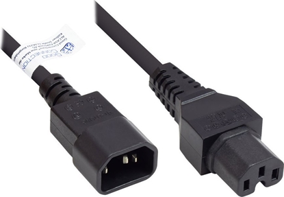 Attēls no Kabel zasilajcy Alcasa Alcasa P1450-S010 kabel zasilajce Czarny 1 m C14 panel C15 panel