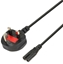 Изображение KABEL ZASILAJCY IBOX EURO 2-PIN AUDIO-RTV VDE 3X0,75MM MIED WTYCZKA UK