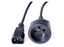 Attēls no Kabel zasilajcy PremiumCord PREMIUMCORD Kabel napájecí 230V prodluovací 23 cm s EURO konektorem do UPS - ppu1-01