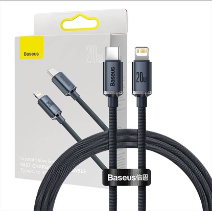 Attēls no Baseus Baseus CAJY000201 Lightning - USB-C PD QC cable 20W 480Mb/s 1.2m - black