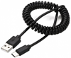 Изображение Kabelis Gembird USB Male - USB Type C Male Coiled 1.8m Black