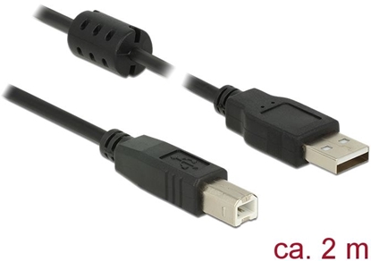 Attēls no Kabelis USB2.0 TypeA > TypeB, M / M, 2.0m, melns, Delock