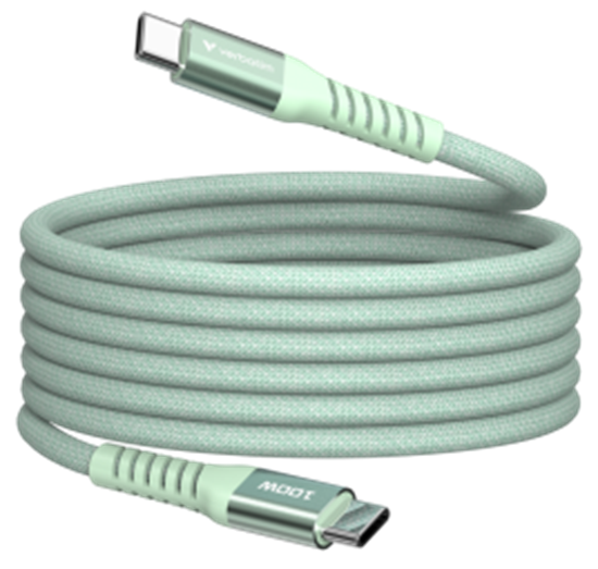 Picture of Kabelis Verbatim Sync & Charge Magnetic Type-C  100W 120cm Green