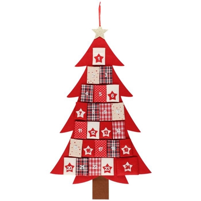 Picture of Kalendārs ziemassvētku Winteria Egle filca 62cm 24-kabatas