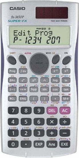 Изображение Kalkulator Casio Casio Kalkulator FX 3650 P, biaa, programowanie funkcji, dwuwierszowy 12 i 10 znaków