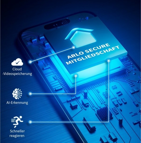 Picture of Kamera IP Arlo Arlo Pro 5 Spotlight, surveillance camera (white/black, 3-pack, WiFi, spotlight, 2K resolution)