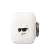 Picture of Karl Lagerfeld - Karl Lagerfeld 3D Logo NFT Choupette Head Silicone Case for AirPods 1/2 White