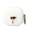 Picture of Karl Lagerfeld - Karl Lagerfeld 3D Logo NFT Karl Head Silicone Case for AirPods 3 White
