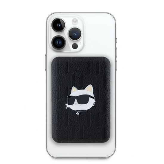 Picture of Karl Lagerfeld - Karl Lagerfeld Embossed Choupette Head MagSafe Powerbank 5000mAh Black
