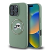 Изображение Karl Lagerfeld - Karl Lagerfeld Liquid Silicone K&CH Heads MagSafe Case for iPhone 16 Pro Kaki