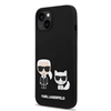 Изображение Karl Lagerfeld - Karl Lagerfeld MagSafe Compatible Case Liquid Silicone Karl and Choupette for iPhone 14 Plus Black