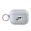 Изображение Karl Lagerfeld - Karl Lagerfeld PU Embossed Karl and Choupette Heads Case for AirPods Pro 2 Silver