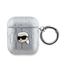 Изображение Karl Lagerfeld - Karl Lagerfeld PU Embossed Karl Head Case for AirPods 1/2 Silver