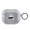 Picture of Karl Lagerfeld - Karl Lagerfeld PU Embossed Karl Head Case for AirPods Pro Silver