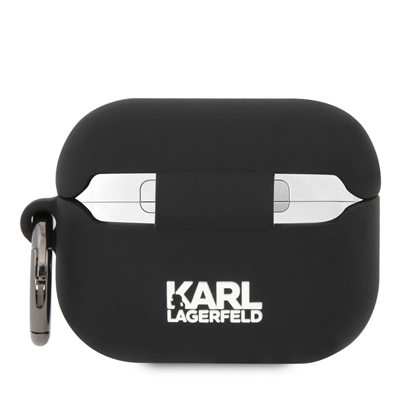 Attēls no Karl Lagerfeld 3D Logo NFT Karl Head Silicone Case for AirPods Pro / Black