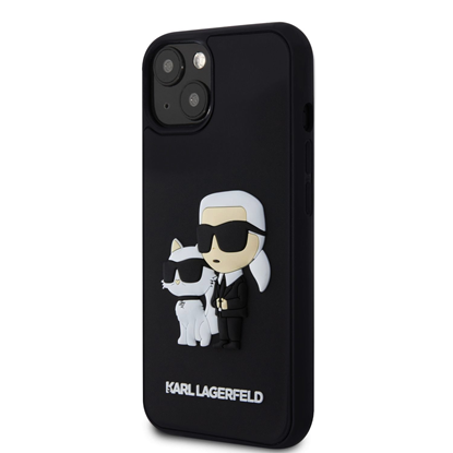 Attēls no Karl Lagerfeld 3D Rubber Karl and Choupette Case for iPhone 13 / Black