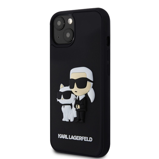 Picture of Karl Lagerfeld 3D Rubber Karl and Choupette Case for iPhone 13 / Black