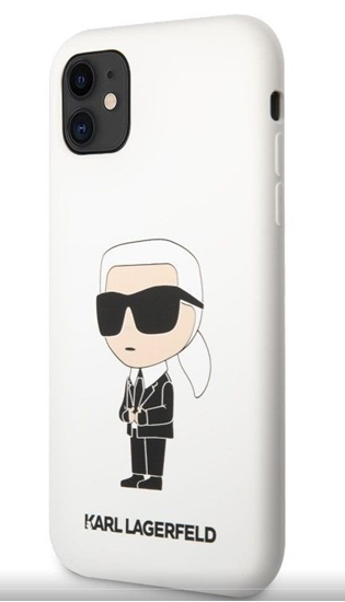 Picture of Karl Lagerfeld Apple iPhone 11 Liquid Silicone Ikonik NFT Case White