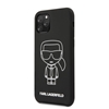 Picture of Karl Lagerfeld Apple iPhone 11 Pro Silicone Ikonik White Outline Black
