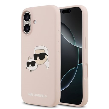 Picture of Karl Lagerfeld Liquid Silicone Double Heads MagSafe Case for iPhone 17 / Pink