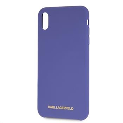 Изображение Karl Lagerfeld Apple iPhone XS Max Gold Logo Silicone Case Violet