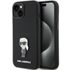 Picture of Karl Lagerfeld Apple Karl Lagerfeld Silicone Ikonik Metal Pin case for iPhone 15 - black