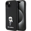 Picture of Karl Lagerfeld Apple Karl Lagerfeld Silicone Ikonik Metal Pin case for iPhone 15 - black