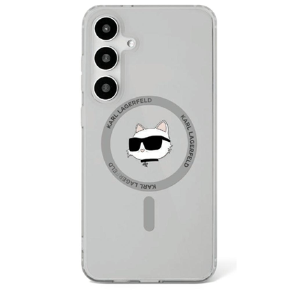 Attēls no Karl Lagerfeld Button Choupette Head Printed Logo MagSafe Case for Samsung Galaxy S25