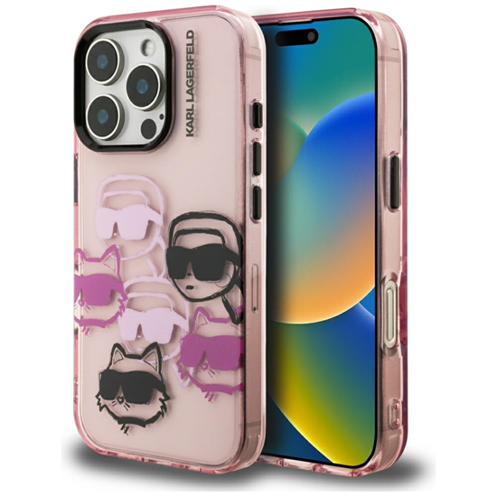 Изображение Karl Lagerfeld IML Multi K&CH Heads Case for Apple iPhone 16 Pro