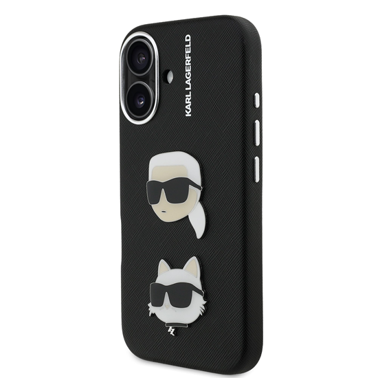 Изображение Karl Lagerfeld Grained PU K&CH Heads Case for Apple iPhone 16
