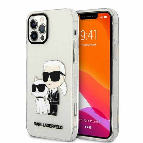 Изображение Karl Lagerfeld IML Glitter Karl and Choupette NFT Case for iPhone 12/12 Pro / transparent