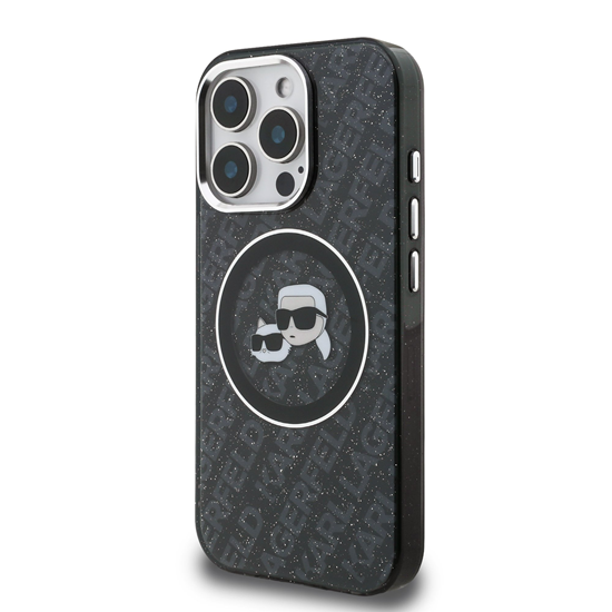 Picture of Karl Lagerfeld IML K&CH Heads Repeated Logo MagSafe Case for iPhone 15 Pro / black