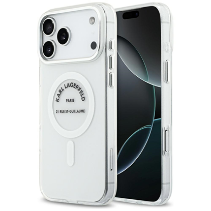 Attēls no Karl Lagerfeld IML Karl RSG Logo MagSafe Case for iPhone 17 Pro Max Transparent