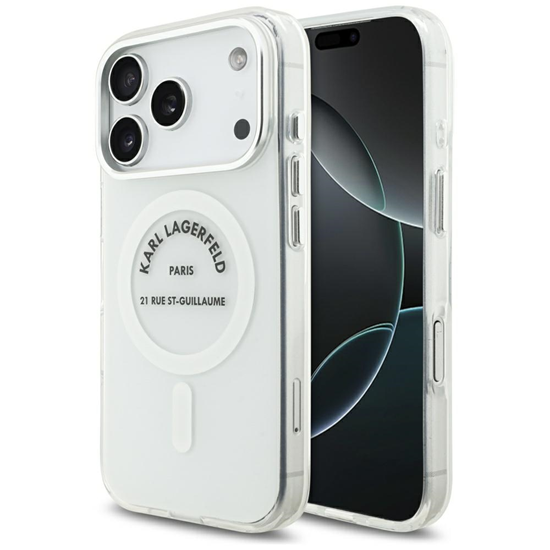 Изображение Karl Lagerfeld IML Karl RSG Logo MagSafe Case for iPhone 17 Pro Transparent