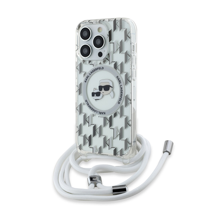 Attēls no Karl Lagerfeld IML Monogram Crossbody K&CH Heads MagSafe Case for iPhone 14 Pro Max / Transparent