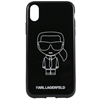 Picture of Karl Lagerfeld iPhone XR PC/TPU Glitter Ikonik White Outline Black