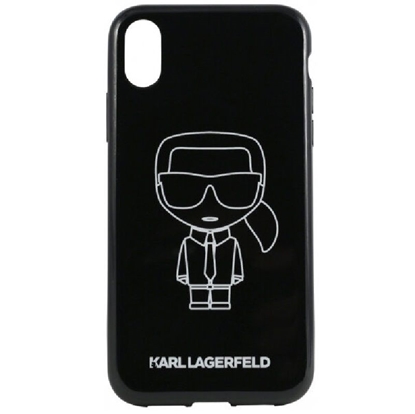 Изображение Karl Lagerfeld iPhone XR PC/TPU Glitter Ikonik White Outline Black