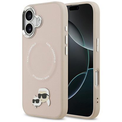 Attēls no Karl Lagerfeld Karl & Choupette Pins MagSafe Case for iPhone 17 Pink