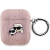 Picture of Karl Lagerfeld PU Embossed Karl and Choupette Heads Case for AirPods 1/2 / pink