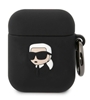 Изображение Karl Lagerfeld Apple Airpods 1/2 3D Logo NFT Karl Head Silicone Case Black
