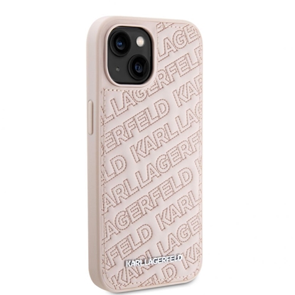Изображение Karl Lagerfeld Apple iPhone 15 Quilted K Pattern Case Pink