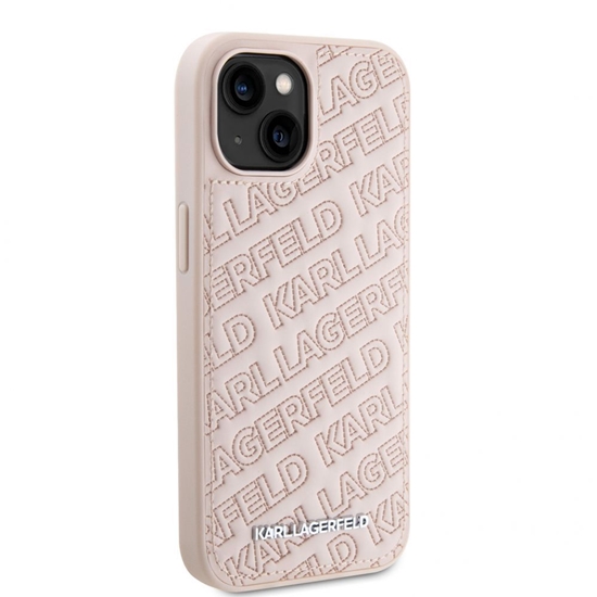 Изображение Karl Lagerfeld Apple iPhone 15 Quilted K Pattern Case Pink