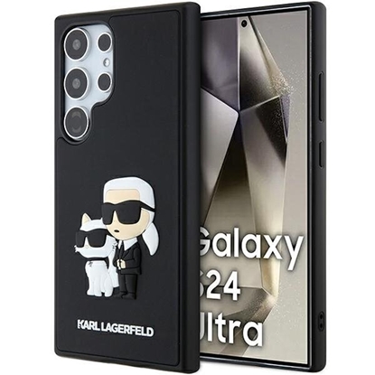 Attēls no Karl Lagerfeld 3D Rubber Karl and Choupette Case for Samsung Galaxy S24 Ultra / black
