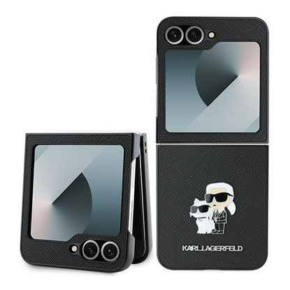 Picture of Karl Lagerfeld PU Saffiano Karl and Choupette Case for Samsung Galaxy Z Flip 6/7 FE / Black