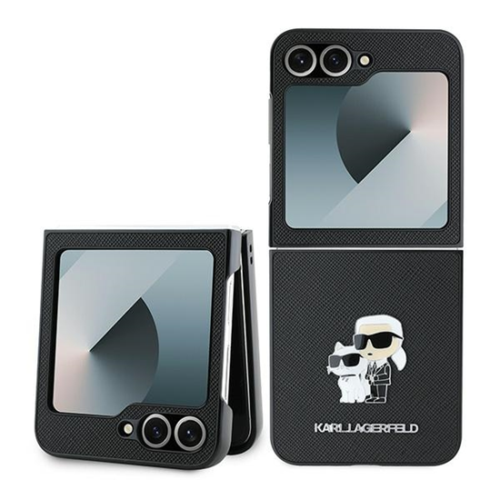 Picture of Karl Lagerfeld PU Saffiano Karl and Choupette Case for Samsung Galaxy Z Flip 6/7 FE / Black