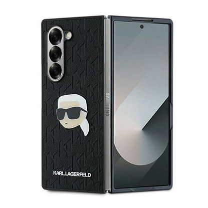 Изображение Karl Lagerfeld PU Saffiano Monogram Karl Head Case for Samsung Galaxy Z Fold 6 / black