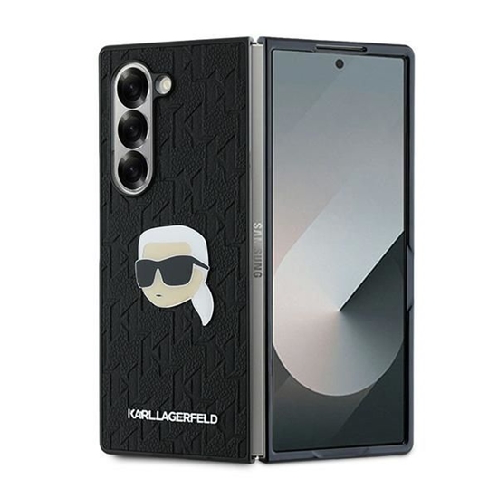 Изображение Karl Lagerfeld PU Saffiano Monogram Karl Head Case for Samsung Galaxy Z Fold 6 / black