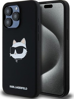 Attēls no Karl Lagerfeld Karl Lagerfeld KLHMP15XSCHPPLK iPhone 15 Pro Max 6.7" czarny/black hardcase Silicone Choupette Head MagSafe